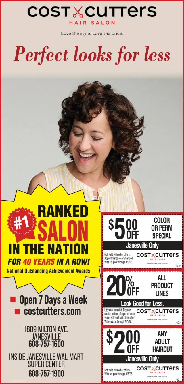 Perfect Looks for Less, Cost Cutters , Janesville, WI