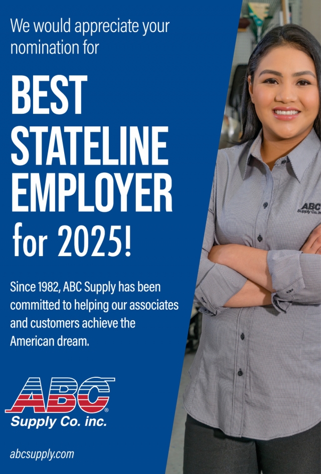 Best Stateline Employer for 2025!, ABC Supply Co. Inc., Beloit, WI