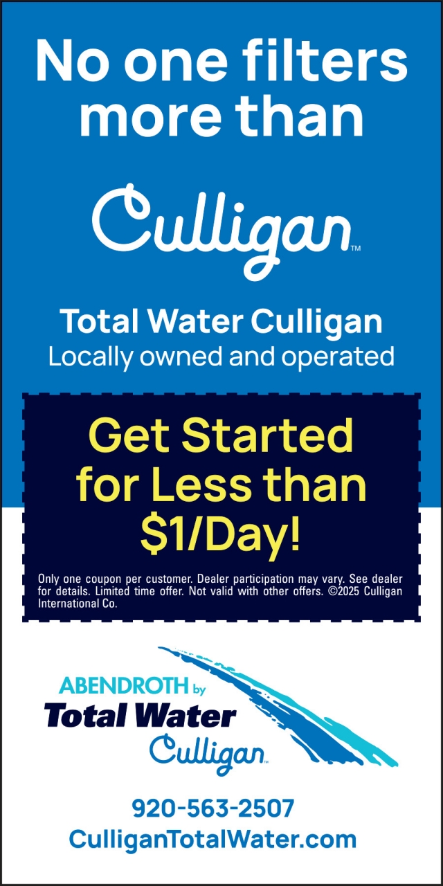 No One Filters More than Culligan, Culligan Water of Lake Mills, Lake Mills, WI