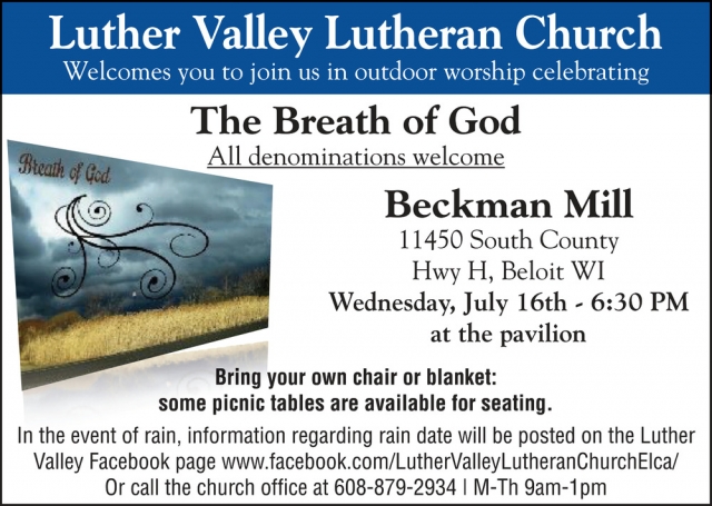 The Breath of God, Luther Valley Lutheran Church, Beloit, WI