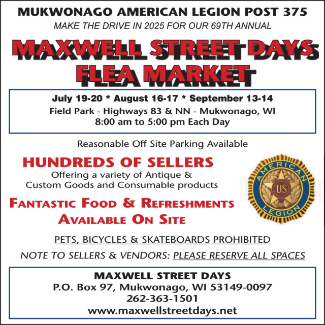 Maxwell Street Days Flea Market, Mukwonago American Legion Post 375, Mukwonago, WI