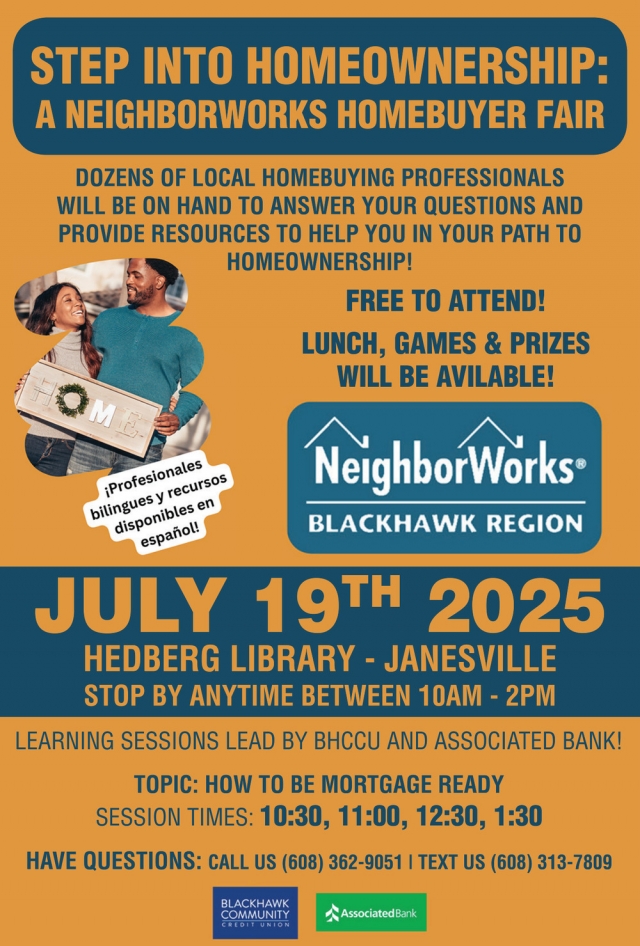 Step Into Homeownership, NeighborWorks Blackhawk Region (July 19, 2025)