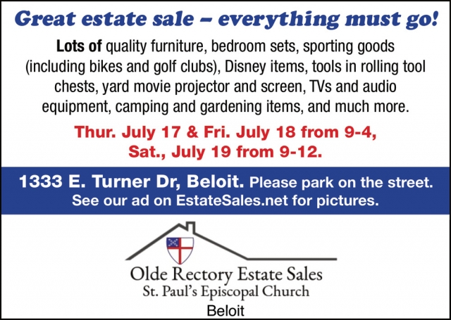 Great Estate Sale, St. Paul's Episcopal Church, Watertown, WI