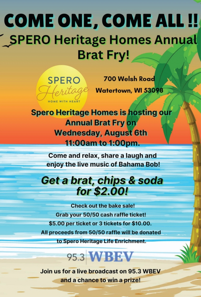 SPERO Heritage Homes Annual Brat Fry!, Spero Heritage, Watertown, WI
