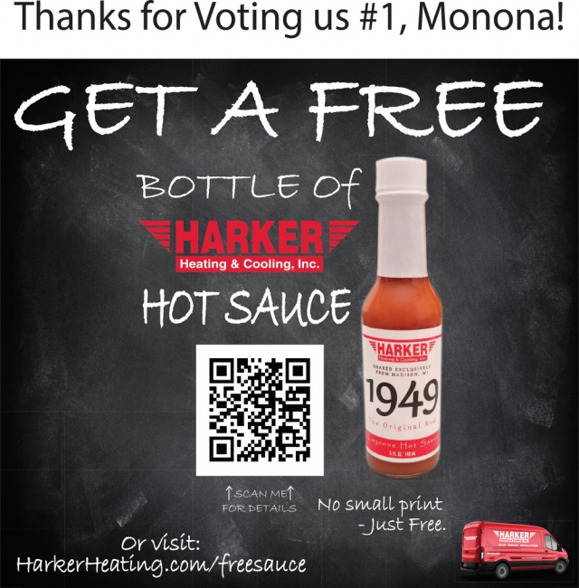 Thanks of Voting Us #1, Monona!, Harker Heating & Cooling, Inc, Madison, WI