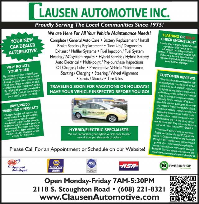 Your New Car Dealer Alternative!, Clausen Automotive, Inc, Madison, WI