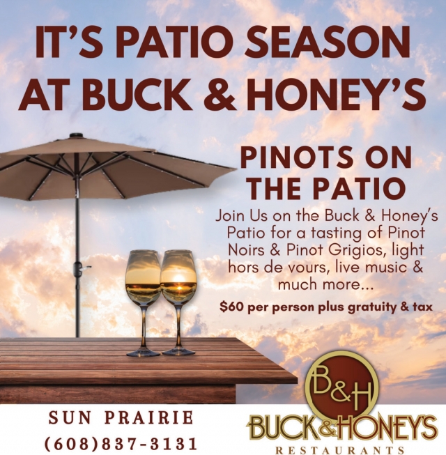 It's Patio Season at Buck & Honey's, Buck & Honey's Restaurant, Mount Horeb, WI