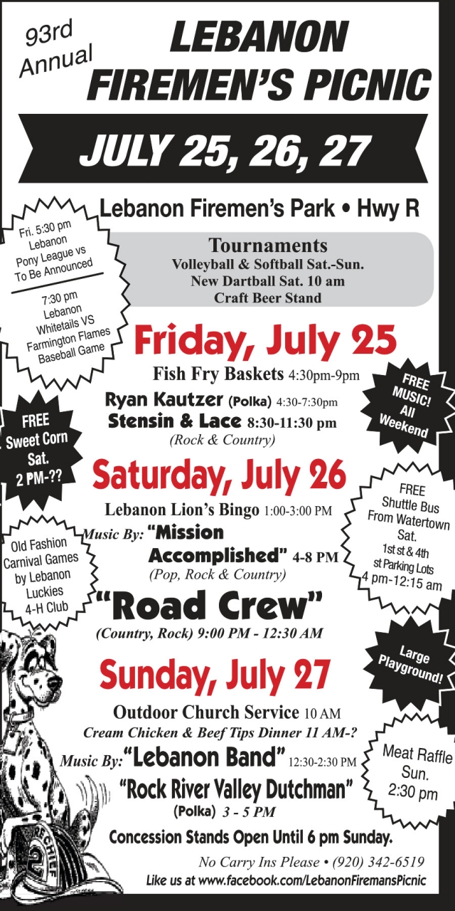 Tournaments, Lebanon Firemen's Department