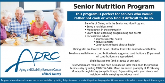 Senior Nutrition Program, ADRC - Aging & Disability Resource Center of Rock County, Janesville, WI