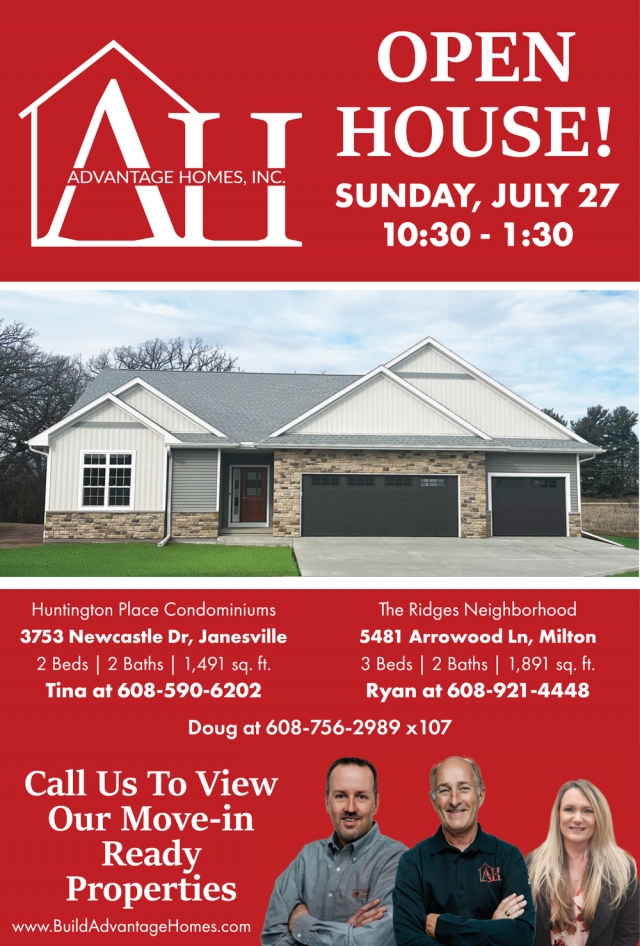 Open House!, Advantage Homes Inc., Janesville, WI