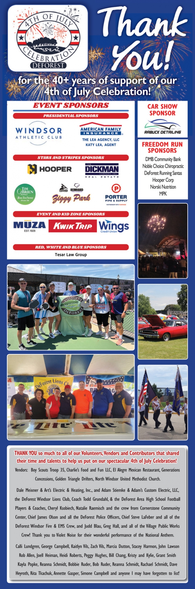 Happy 4th of July!, Village of DeForest, Deforest, WI