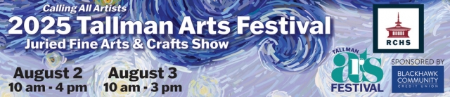 Juried Fine Arts & Crafts Show, 2025 Tallman Arts Festival (August 2 & 3, 2025)