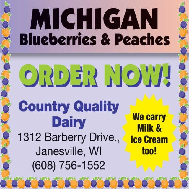 Order Now!, Country Quality Dairy, Janesville, WI