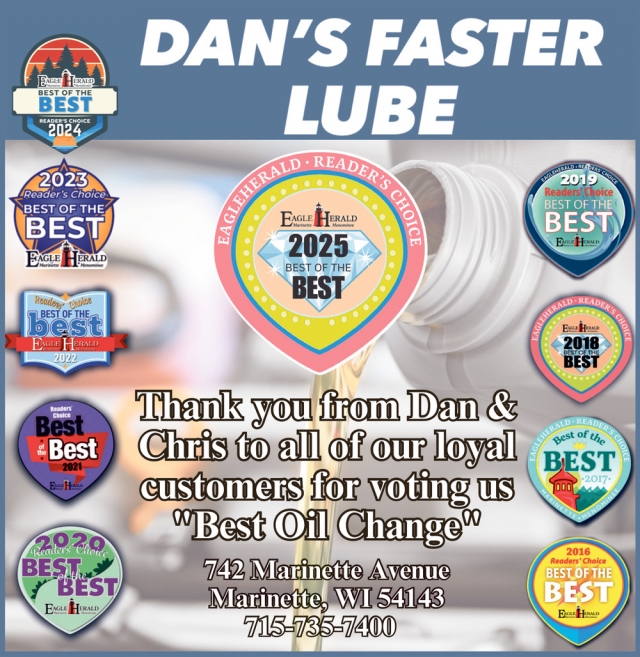 Best Oil Change, Dan's Faster Lube - Marinette