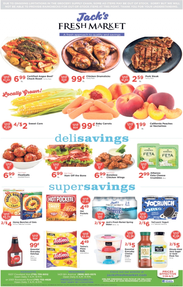 Fresh Market, Jack's Fresh Market, Menominee, MI