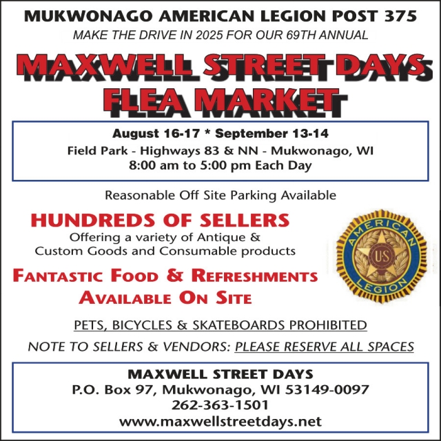 Maxwell Street Days Flea Market, Mukwonago American Legion Post 375, Mukwonago, WI