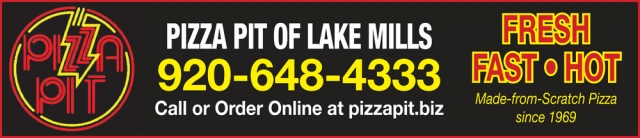 Call or Order Online, Pizza Pit of Lake Mills, Lake Mills, WI