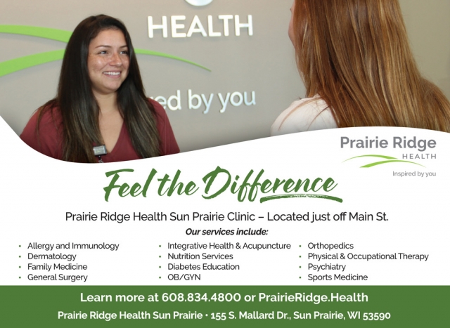 Feel the Difference, Prairie Ridge Health Clinic, Columbus, WI