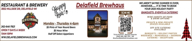 Restaurant & Brewery, Delafield Brewhaus, Delafield, WI