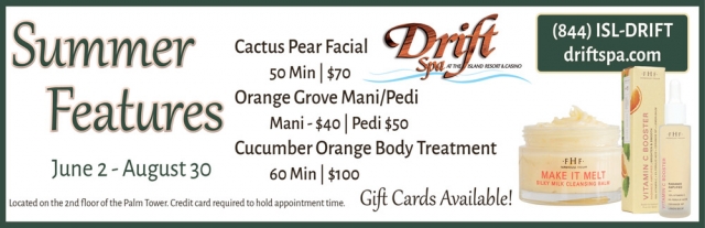 Summer Features, Drift Spa, Harris, MI