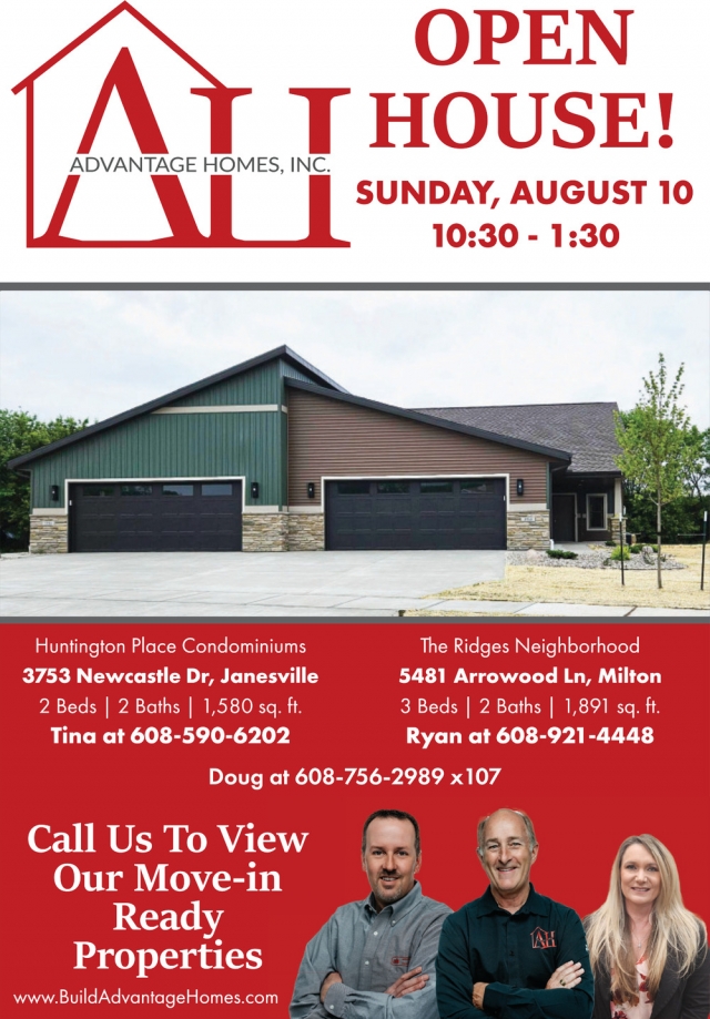 Open House!, Advantage Homes Inc., Janesville, WI
