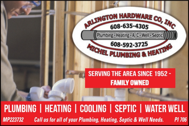 Plumbing Heating A/C Well Septic, Arlington Hardware Co, Inc