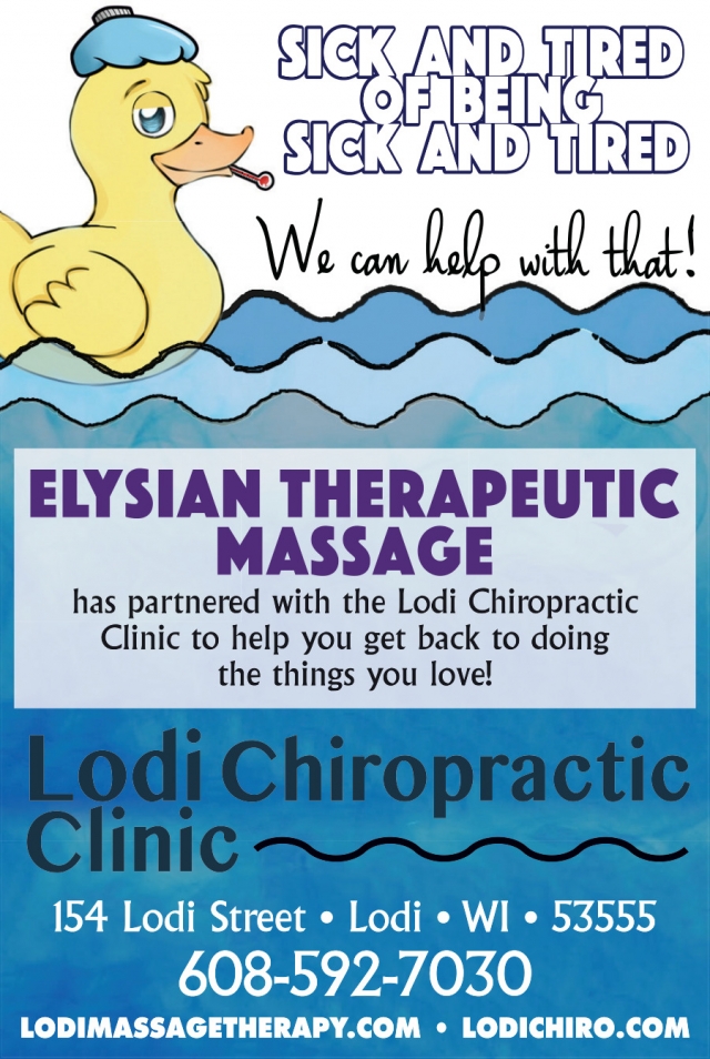 Elysian Therapeutic Massage, Lodi Chiropractic Clinic, Lodi, WI