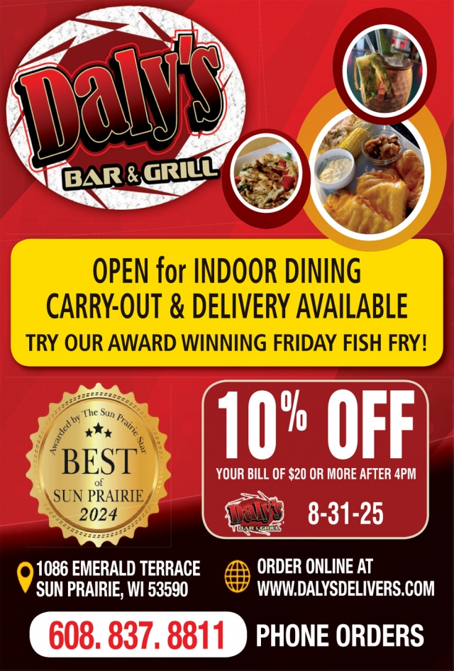 Bar & Grill, Daly's Bar & Grill, Sun Prairie, WI