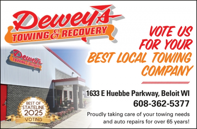 Towing Services, Deweys Towing & Recovery, South Beloit, IL