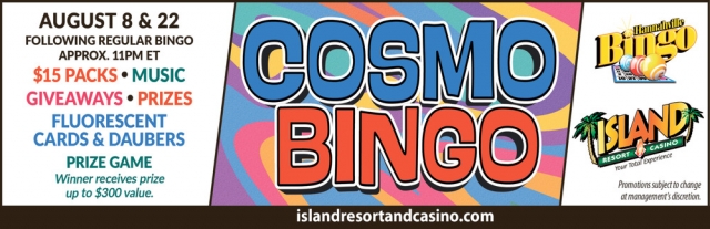 Cosmo Bingo, Island Resort & Casino, Harris, MI