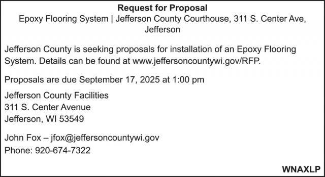 Request for Proposal, Jefferson County, Jefferson, WI