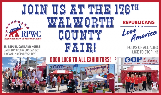 Join Us at The 176th Walworth County Fair!, Republican Party of Walworth County, Elkhorn, WI