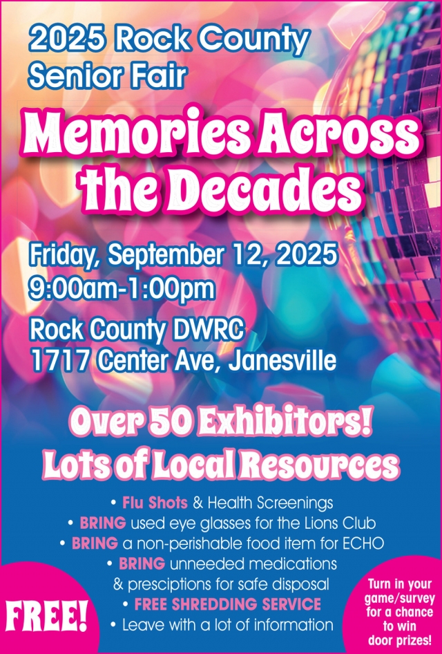 Senior Fair, Rock County Senior Fair, Janesville, WI