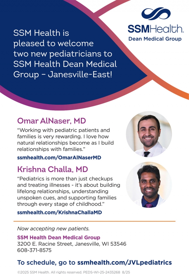 New Pediatricians, SSM Health Dean Medical Group, Baraboo, WI