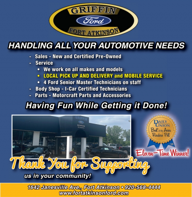 Handling All Your Automotive Needs, Griffin Ford Fort Atkinson, Fort Atkinson, WI