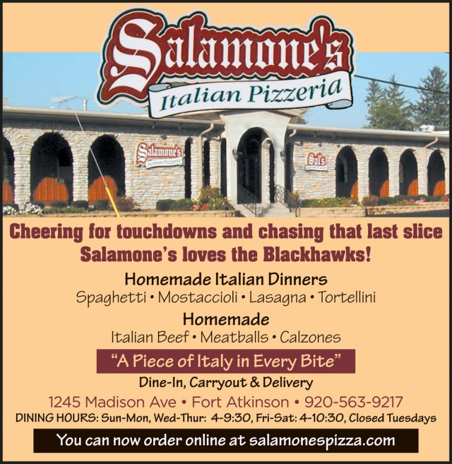 Italian Pizzeria, Salamone's Pizza, Fort Atkinson, WI