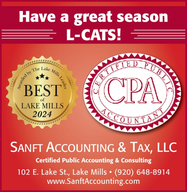 Certified Public Accounting & Consulting, Sanft Accounting & Tax, LLC, Lake Mills, WI