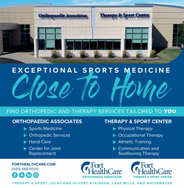 Exceptional Sports Medicine, Fort HealthCare for Health, Fort Atkinson, WI