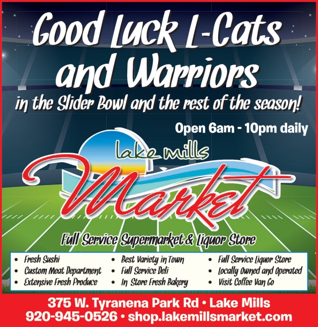 Good Luck L-Cats, Lake Mills Market - Retail, Lake Mills, WI