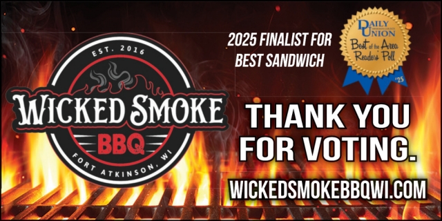 2025 Finalist for Best Sandwich, Wicked Smoke BBQ, Fort Atkinson, WI