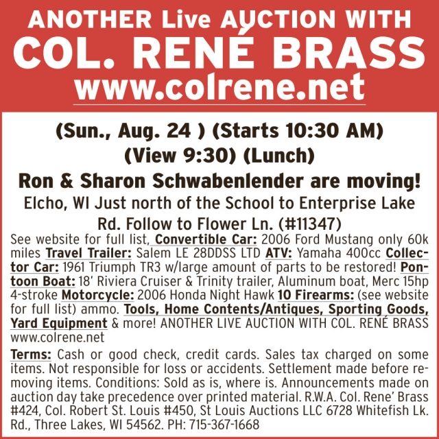 Another Online Auction, Col. Rene' Brass