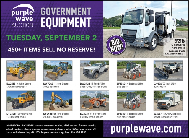 Government Equipment Auction, Purple Wave Auction