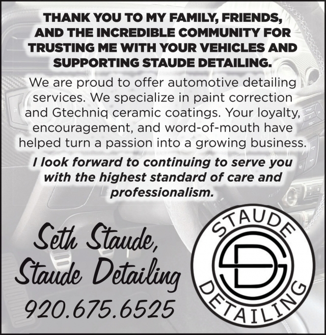 Automotive Detailing Services, Staude Detailing