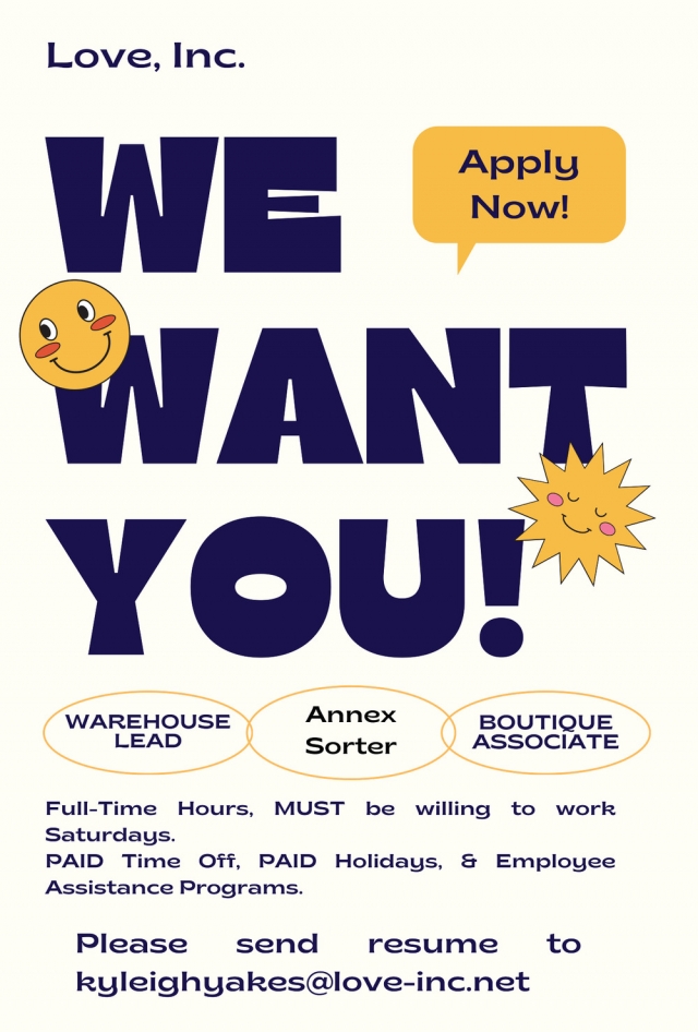 We Want You!, Love, Inc.