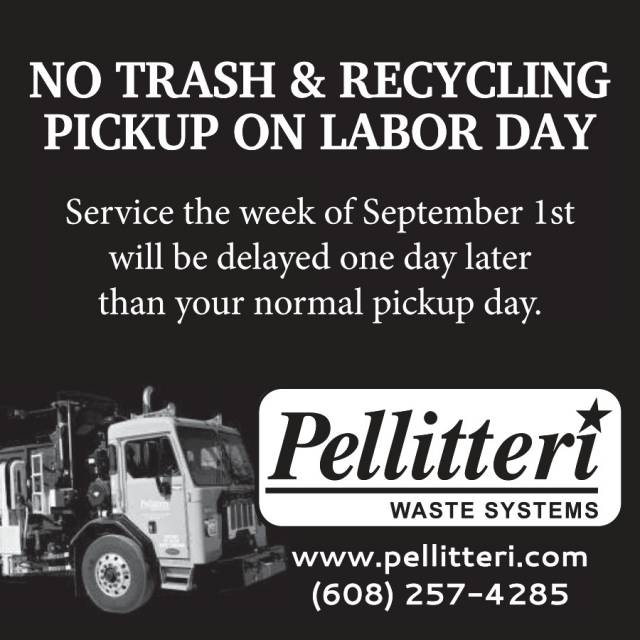 No Trash & Recycling Pickup on Memorial Day, Pellitteri Waste Systems, Madison, WI