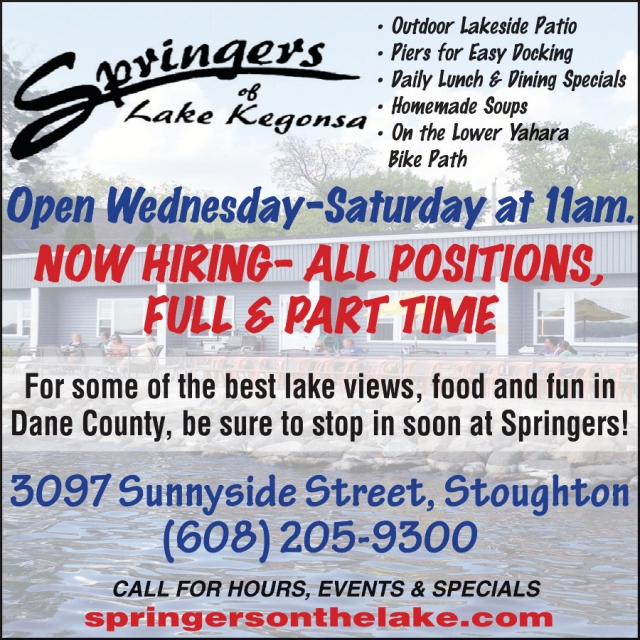 Outdoor Lakeside Patio, Springers of Lake Kegonsa, Stoughton, WI