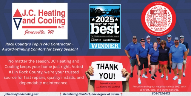 Heating & Cooling Services, J.C. Heating And Cooling Inc., Janesville, WI