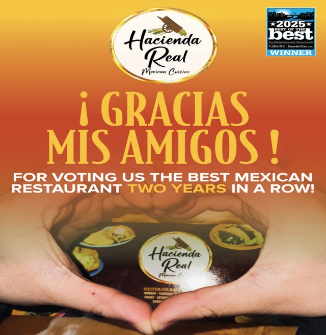 Gracias Mis Amigos, Hacienda Real Mexican Restaurant, Janesville, WI