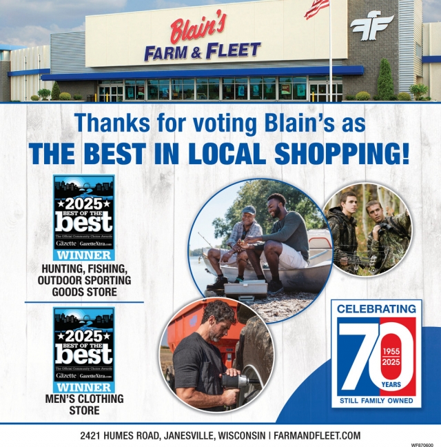 Best in Shopping Local, Blain's Farm & Fleet, Janesville, WI