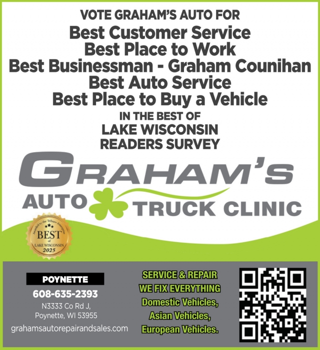 Best Auto Service, Graham's Auto & Truck Clinic, Poynette, WI